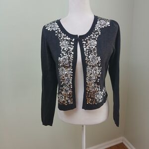 2/$15 INC International Concepts Sequin Crop Cardigan